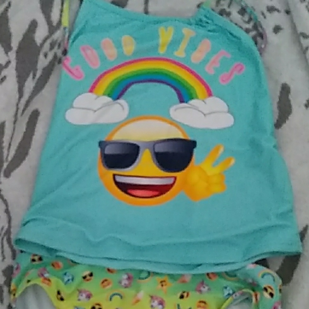2 piece "Emoji " Brand bathing suit